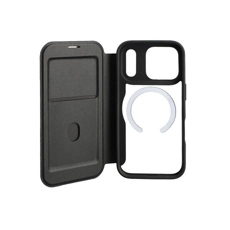 iPhone 17 Pro 4smarts Urban Pro Flip Case - MagSafe Compatible - Transparent / Black