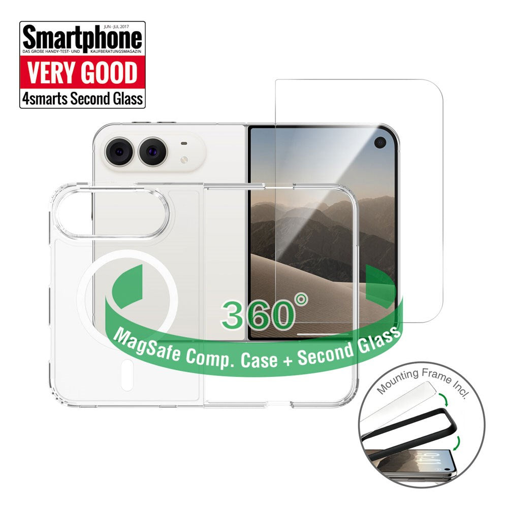 iPhone Duo 4Smarts 360° Protection Set with Case & Screen Protection Glass - MagSafe Compatible - Transparent