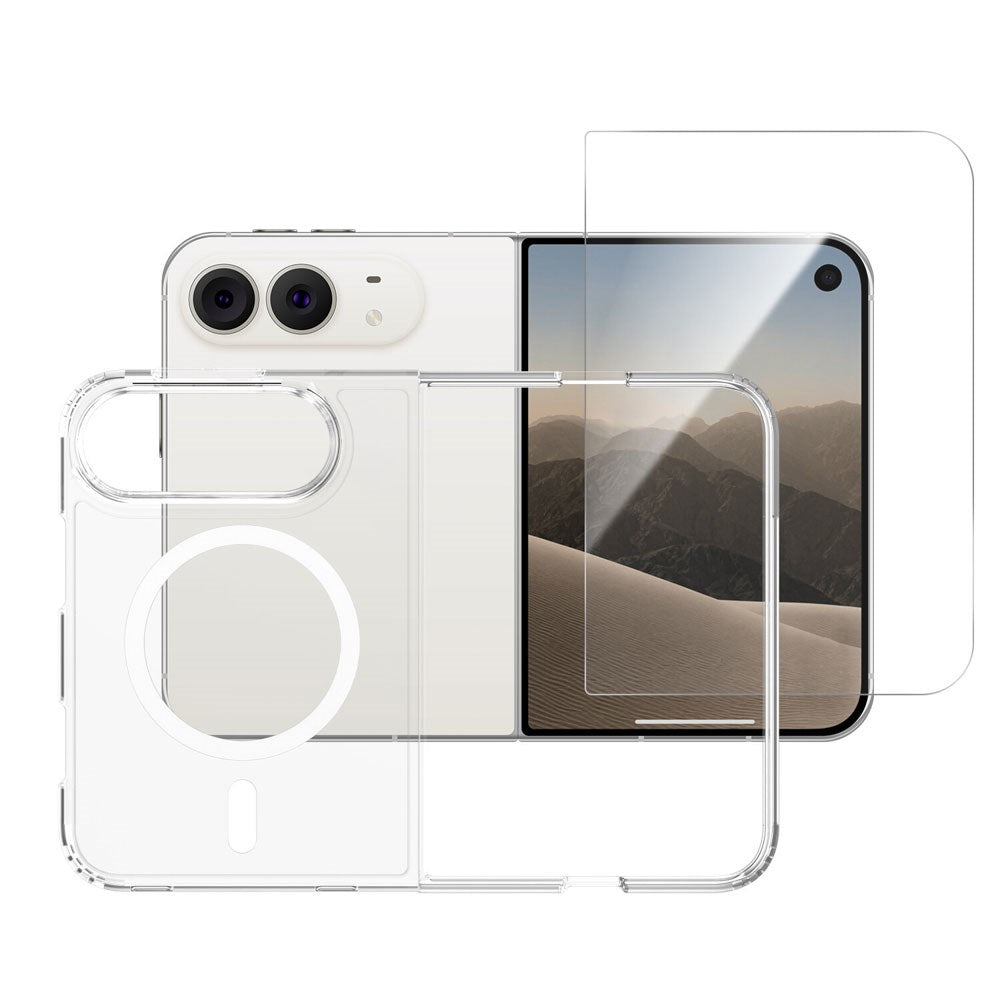 iPhone Duo 4Smarts 360° Protection Set with Case & Screen Protection Glass - MagSafe Compatible - Transparent