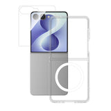 Samsung Galaxy Z Flip8 4Smarts 360° Protection Set with Case & Screen Protection Glass - Transparent