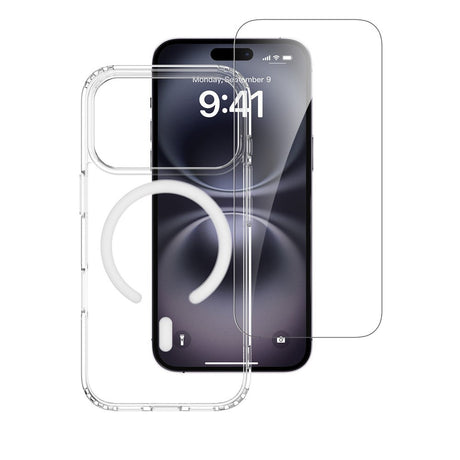 iPhone 18 Pro / 17 Pro 4Smarts 360° Protection Set with Case & Screen Protection Glass - MagSafe Compatible - Transparent