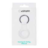 eSTUFF Silicone Case for AirTag w. Key Ring - White