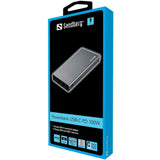 Sandberg Powerbank USB-A & USB-C (PD) 100W - 20,000 mAh - Gray