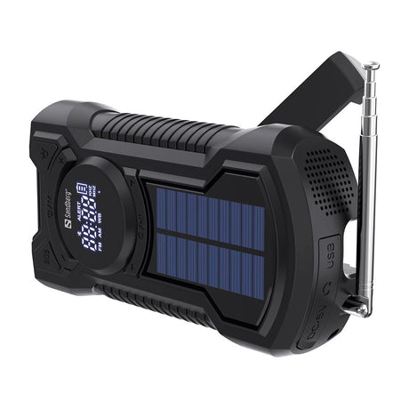 Sandberg Survivor Radio - 5,000mAh Solar PowerBank with Emergency Radio & Flashlight - Black