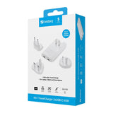 Sandberg 4-in-1 65W Travel Charger with 2x USB-C – EU / UK / AUS - White