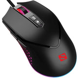 Sandberg Azazinator 6400 Gaming Mouse w. RGB Light & 7 Buttons - Black