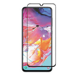 Samsung Galaxy A70 PANZER Premium Tempered Glass Screen Protector w. Black Frame - Full Fit