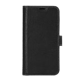 Essentials iPhone 12 / 12 Pro Real Leather Flip Case 2 in 1 with Card Holder - Black