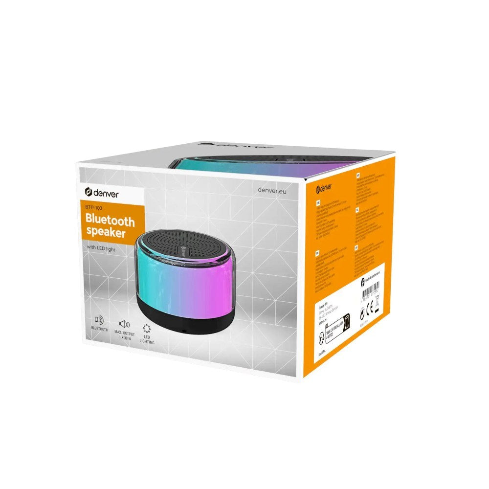 Denver BTP-103 Bluetooth Speaker with Strap - Black
