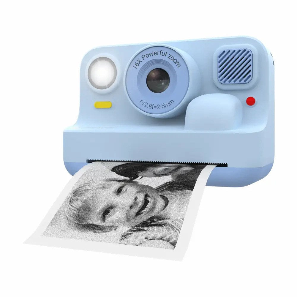Denver KPC-1374BTBU Camera for Kids with Built-in Thermal Printer & Games - Light Blue