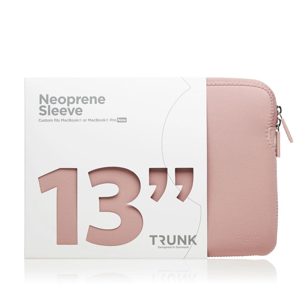 Trunk Neoprene Sleeve For MacBook & Laptop 13" (32 x 22.5 x 2 cm) - Warm Rose