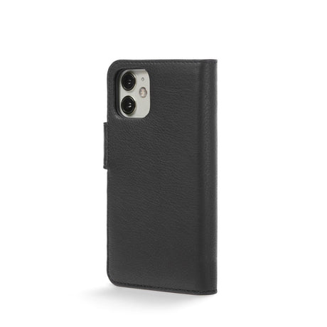 Trunk iPhone 11 Pro / XS / X Genuine Leather Flip Case with Removable Back Case - Black