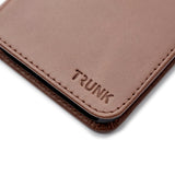Trunk iPhone 12 Pro Max Genuine Leather Flip Case with Removable Back Case - Brown