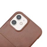 Trunk iPhone 11 Pro / XS / X Genuine Leather Case with Card Pocket - Brown