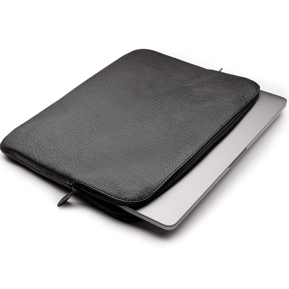 Trunk Vegan Leather Sleeve for Macbook 13" (30,5 x 22 x 2 cm) - Black Apple Peel