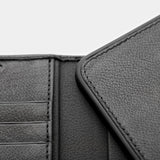 Trunk iPhone 13 Mini Genuine Leather Flip Case with Removable Back Case - Black