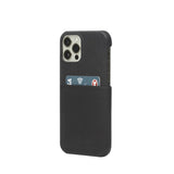 Trunk iPhone 13 Pro Genuine Leather Case with Card Pocket - Black