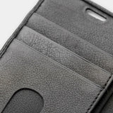 Trunk iPhone 13 Pro Genuine Leather Flip Case with Removable Back Case - Black