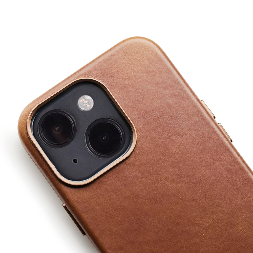 iPhone 13 Trunk Leather Case - Brown