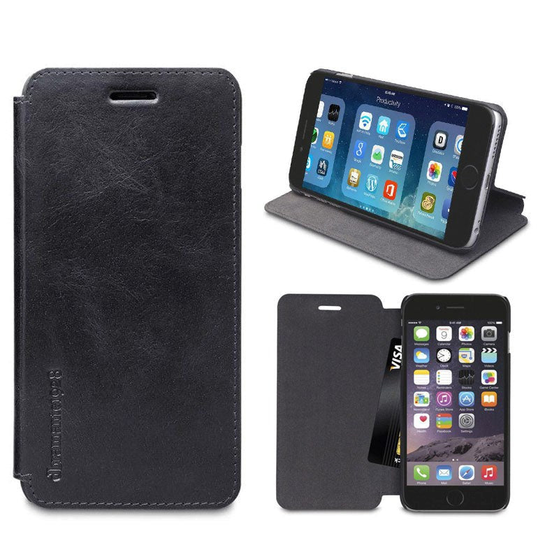 iPhone 6 Plus / 6s Plus dbramante1928 Frederiksberg 2 Genuine Leather Case w. Card pocket Black