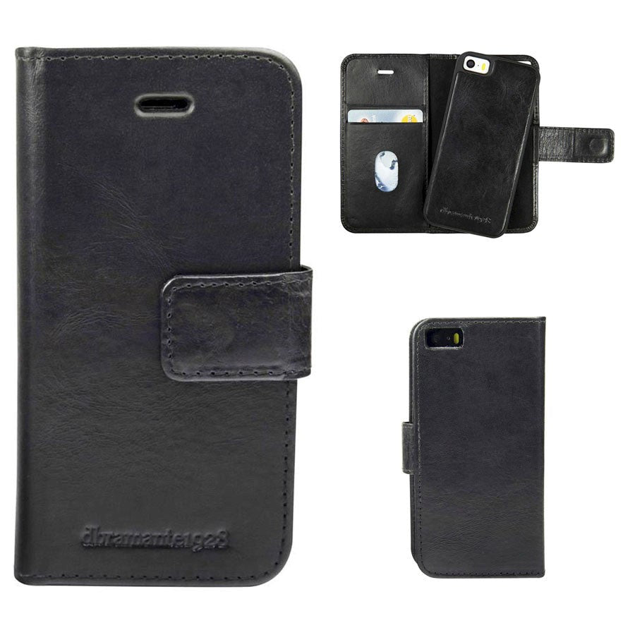 iPhone SE / 5 / 5s dbramante1928 Lynge Genuine Leather Case w. Magnet - Black