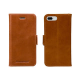 iPhone 8 Plus / 7 Plus / 6 Plus dbramante1928 Copenhagen Genuine Leather Flip Case with Wallet - Tan