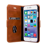 iPhone 8 Plus / 7 Plus / 6 Plus dbramante1928 Copenhagen Genuine Leather Flip Case with Wallet - Tan
