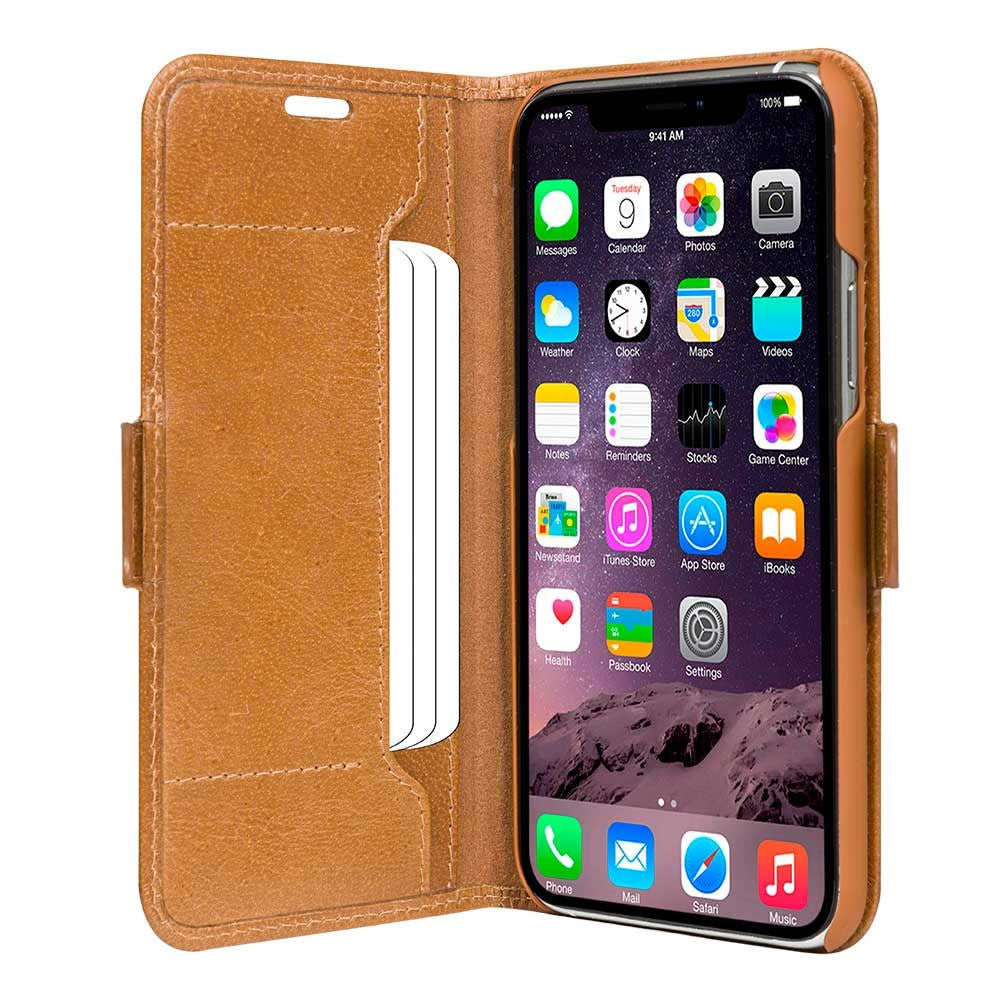 iPhone SE (2022 / 2020) / 8 / 7 / 6 / 6S dbramante1928 Copenhagen Slim Leather Wallet Case - Brown