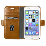 iPhone SE (2022 / 2020) / 8 / 7 / 6 / 6S dbramante1928 Lynge Genuine Leather Magnet Wallet Case Brown