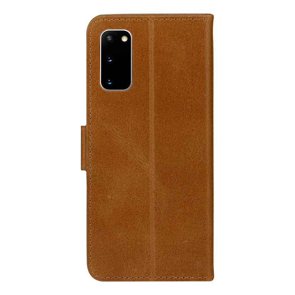 Samsung Galaxy S20 dbramante1928 Copenhagen Slim Genuine Leather Flip Case with Wallet - Tan