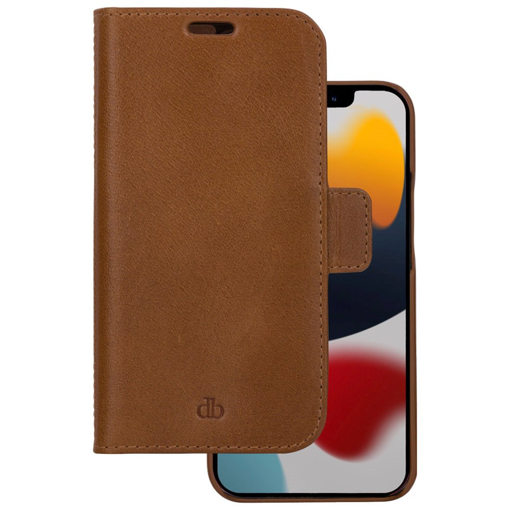 iPhone 13 Mini dbramante1928 Lynge Genuine Leather Magnet Case - Tan