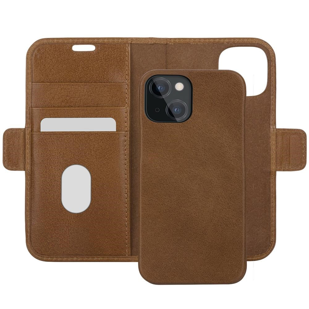 iPhone 13 dbramante1928 Lynge Genuine Leather Magnet Case - Tan