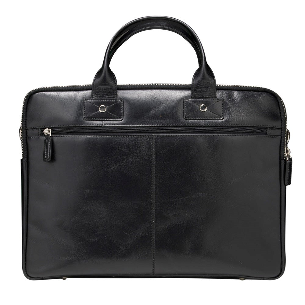 dbramante1928 Kronborg Business Genuine Leather MacBook / Laptop Bag (375 x 260mm) - Black