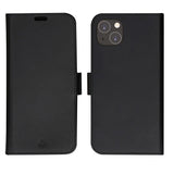 iPhone 14 Plus dbramante1928 Lynge Genuine Leather Magnet Flip Case - Black