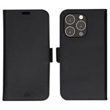 iPhone 14 Pro dbramante1928 dbramante1928 Lynge Genuine Leather Magnet Flip Case - Black