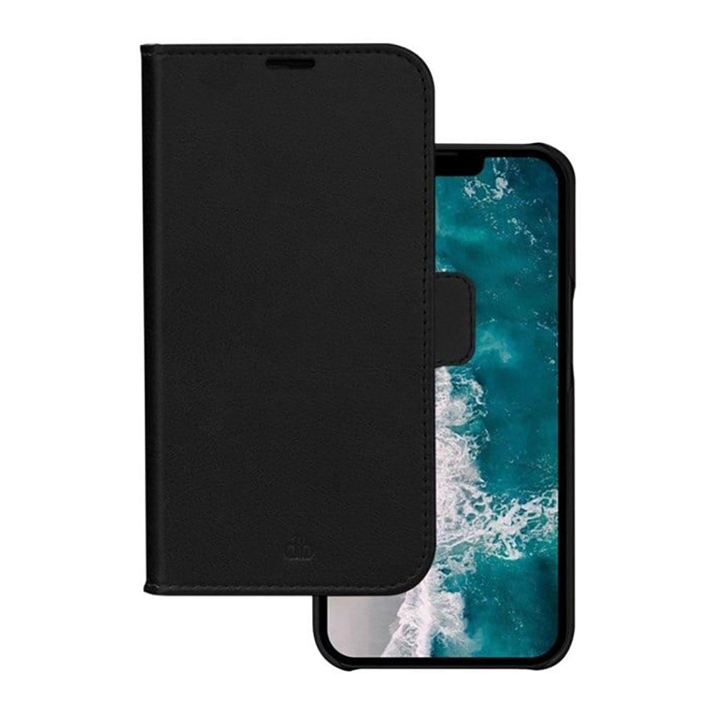 iPhone 14 / 13 dbramante1928 Stockholm PU Leather Magnet Flip Case 2-in-1 - Black