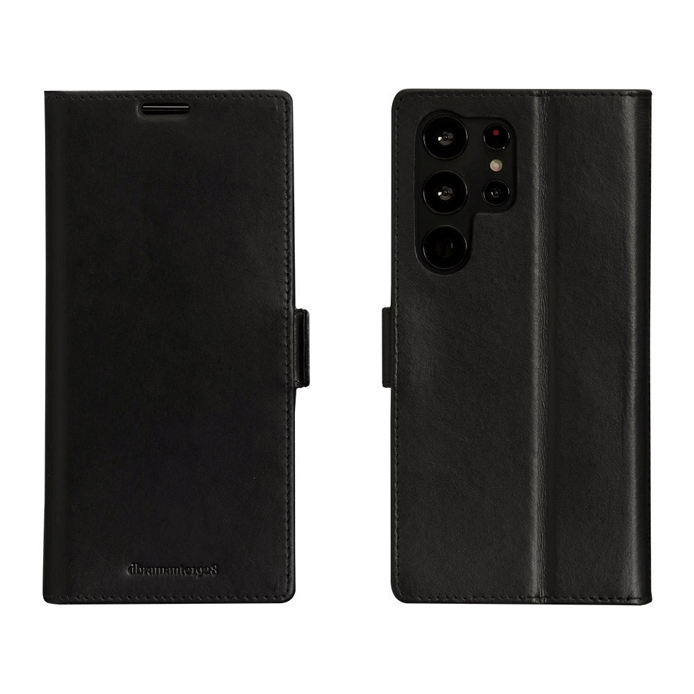 Samsung Galaxy S23 Ultra dbramante1928 Copenhagen Genuine Leather Magnet Flip Case - Black