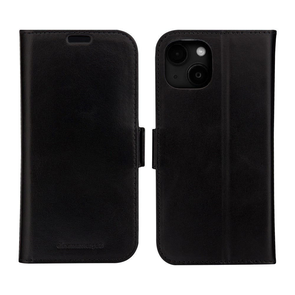 iPhone 15 dbramante1928 Copenhagen Slim Genuine Leather Case w. Wallet - Black