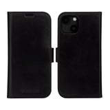 iPhone 15 Plus dbramante1928 Lynge Genuine Leather Magnet Flip Case - Black