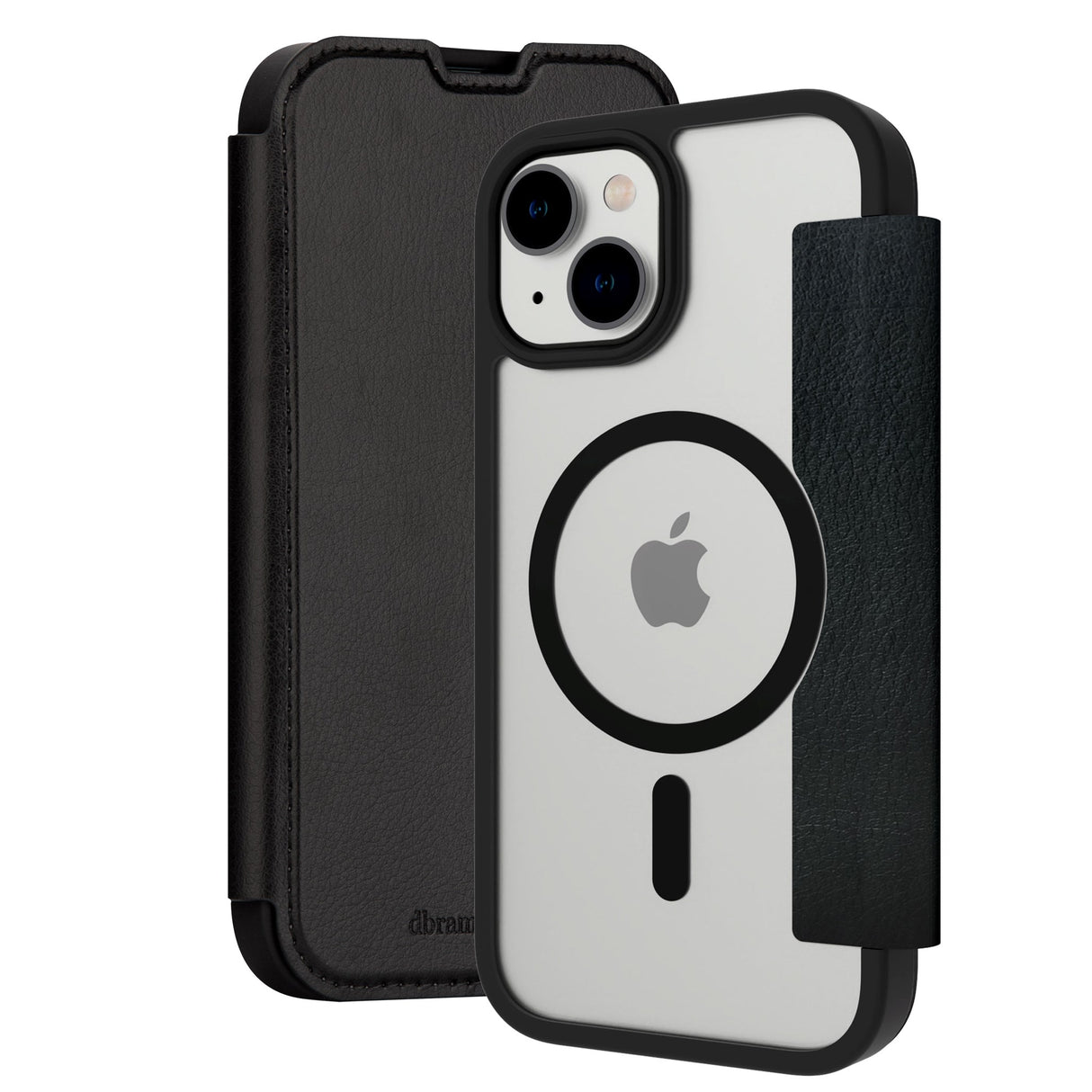 iPhone 15 dbramante1928 Helsinki Case - MagSafe Compatible - Black / Transparent