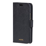 iPhone 11 Pro dbramante1928 New York 2-in-1 Genuine Leather Flip Case - Night Black