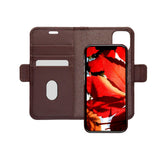 iPhone 12 Mini dbramante1928 New York 2-in-1 Genuine Leather Flip Case - Dark Chocolate