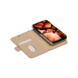 iPhone 12 Mini dbramante1928 New York 2-in-1 Genuine Leather Flip Case - Sahara Sand