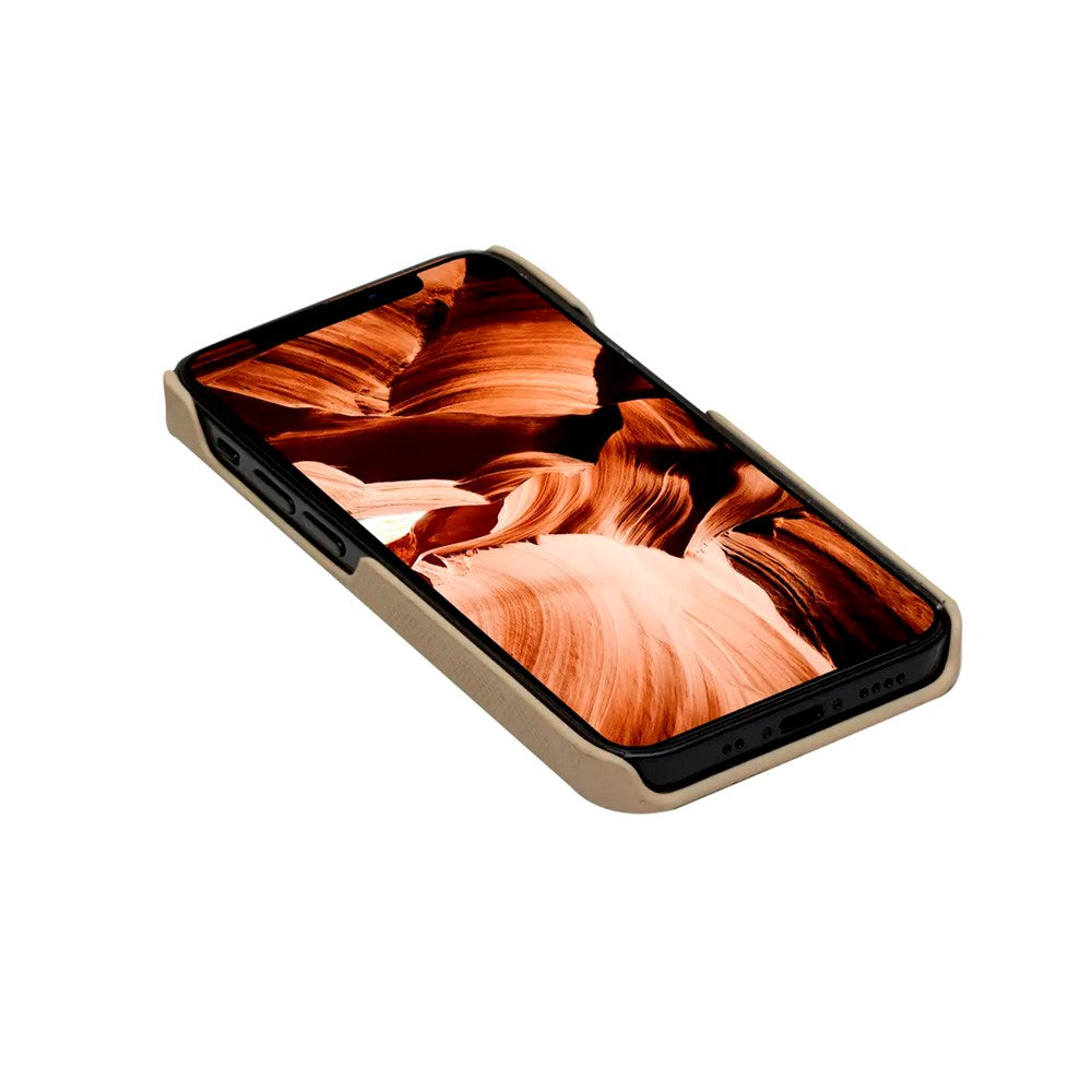 iPhone 12 Mini dbramante1928 New York 2-in-1 Genuine Leather Flip Case - Sahara Sand