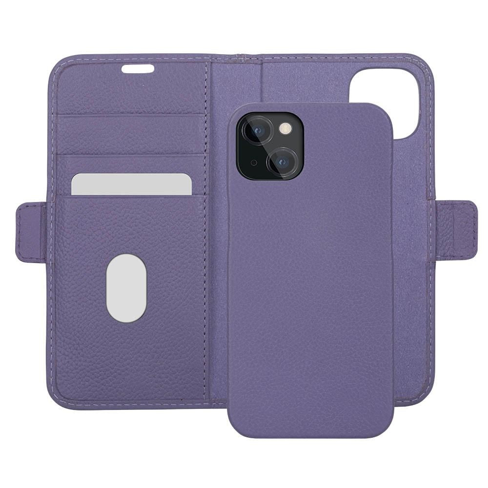 iPhone 13 Mini dbramante1928 New York Magnetic Genuine Leather Wallet Case - Daybreak Purple