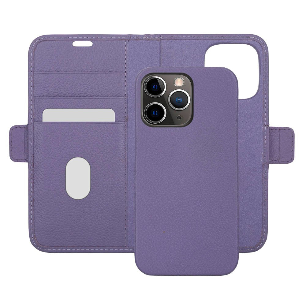 iPhone 13 Pro dbramante1928 New York Magnetic Genuine Leather Wallet Case - Daybreak Purple