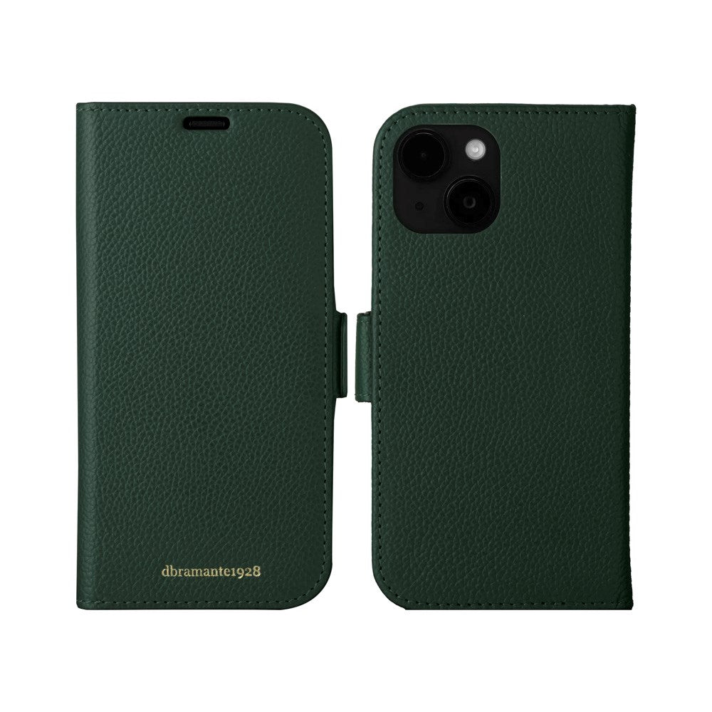 iPhone 15 Plus dbramante1928 New York 2-in-1 Genuine Leather Flip Case - Evergreen