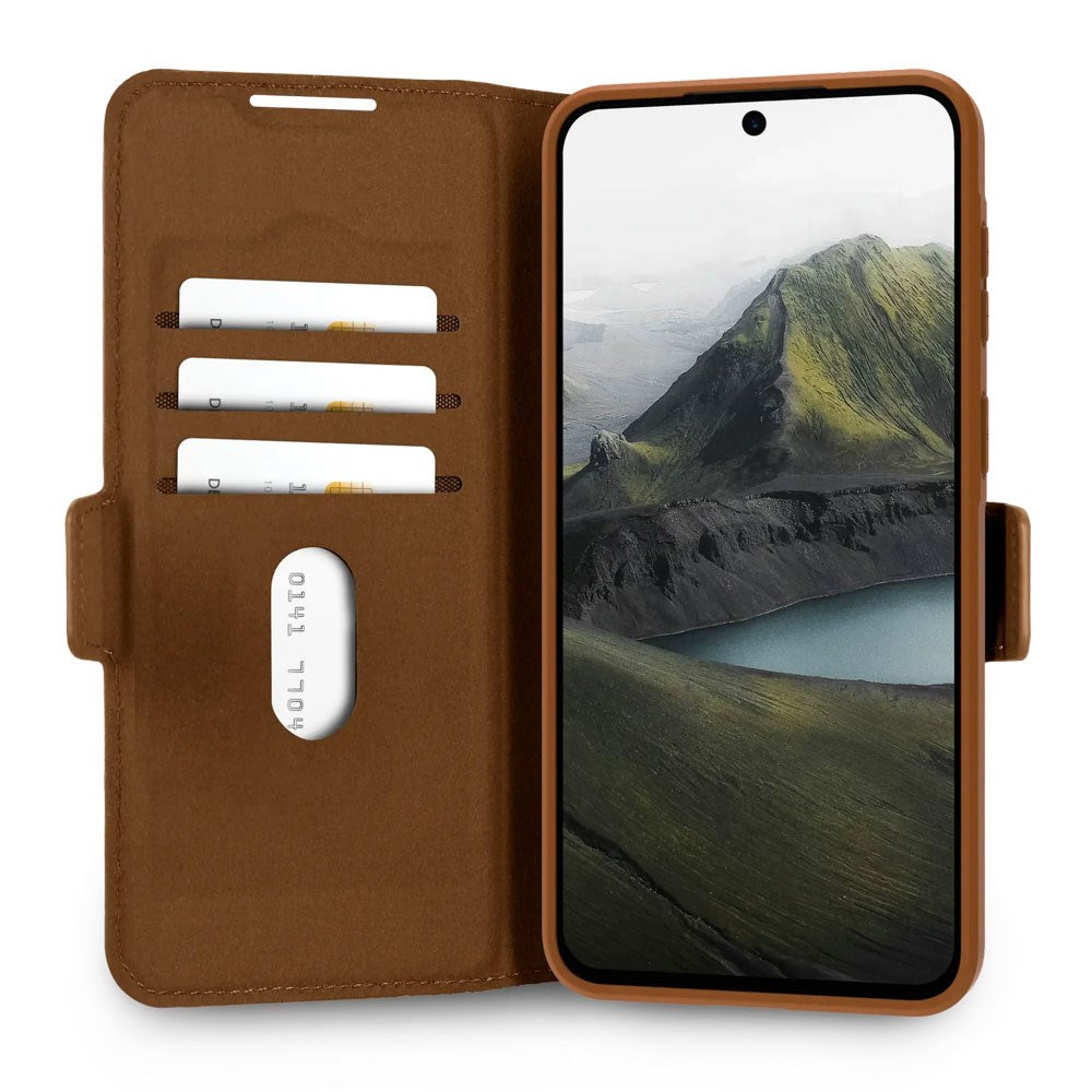 Samsung Galaxy A57 dbramante1928 Oslo Pro Recycled Plastic Flip Case - Dark Tan