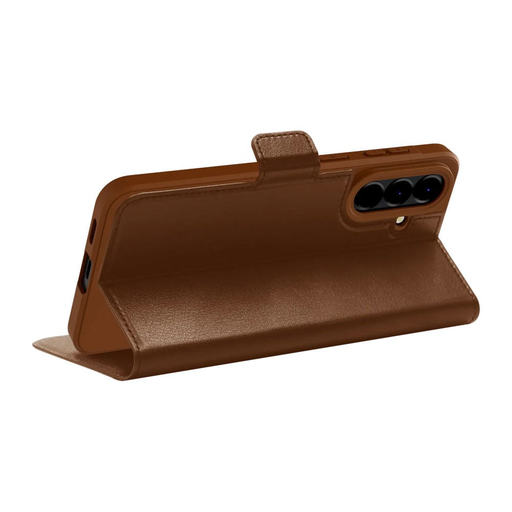 Samsung Galaxy A57 dbramante1928 Oslo Pro Recycled Plastic Flip Case - Dark Tan