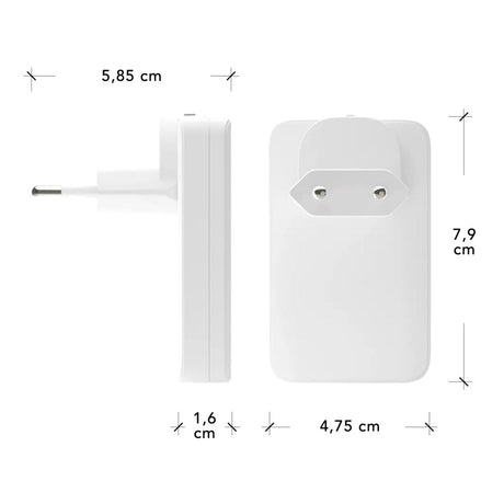 dbramante1928 Slim Wall Charger with 1x USB-C 45W & 1x USB-A 30W - White